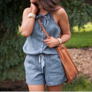 Lou & Grey Linen Short Romper ❣️